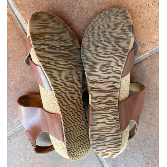 Eric Michael Leather Strappy Comfort Sandals with Cork Soles  EU 40 US 9 - 9.5 - Picture 6 of 11